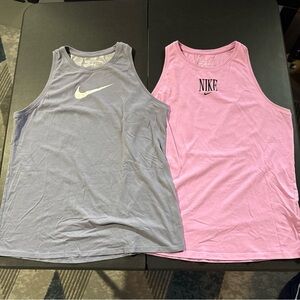 Bundle of Nike Gray and Pink Tank Tops